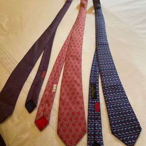 Neiman Marcus French silk ties, sold as a bundle.